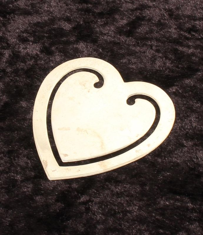 Tiffany & Co Bookmark Sv925 Money Clip Heart Motif Ladies Tiffany & Co