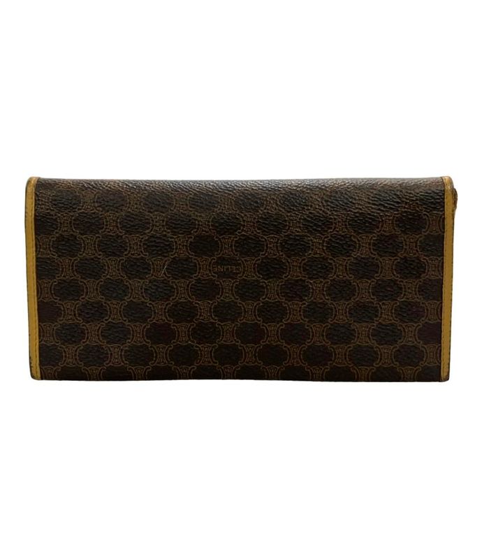 Celine Bifold Long Wallet Macadam Pattern Women's Celine