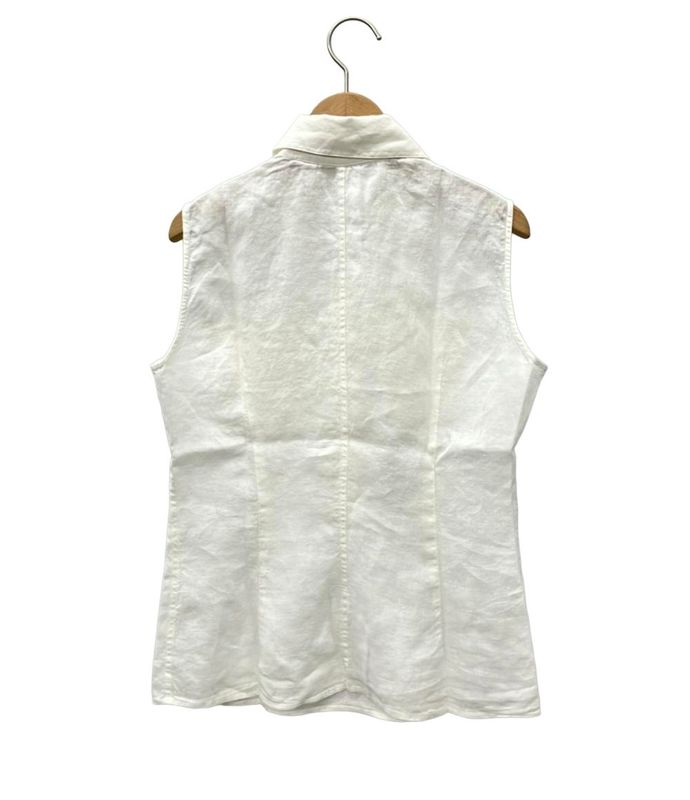 Celine Sleeveless Shirt Linen Women's Size 40 (M) Celine