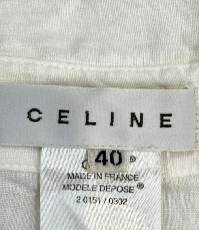 Celine Sleeveless Shirt Linen Women's Size 40 (M) Celine