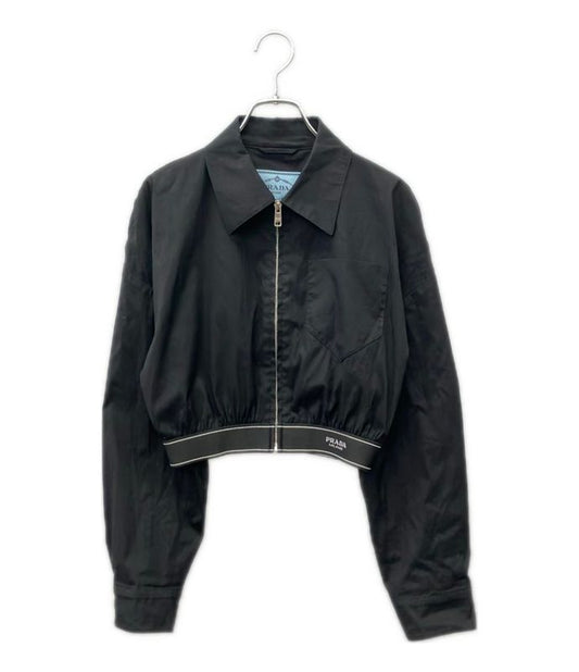 Prada Cropped Jacket Poplin Stretch Cropped Jacket P525mg S221 F62 Womens SIZE