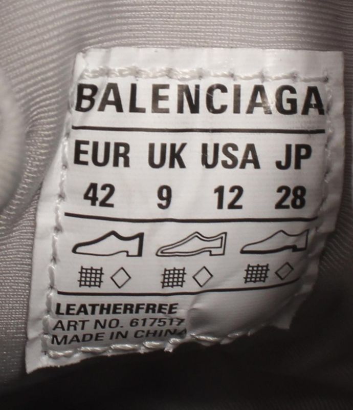 Balenciaga Low Cut Sneaker Tyrex 617535 Men's SIZE 28.0 (XL) Balenciaga