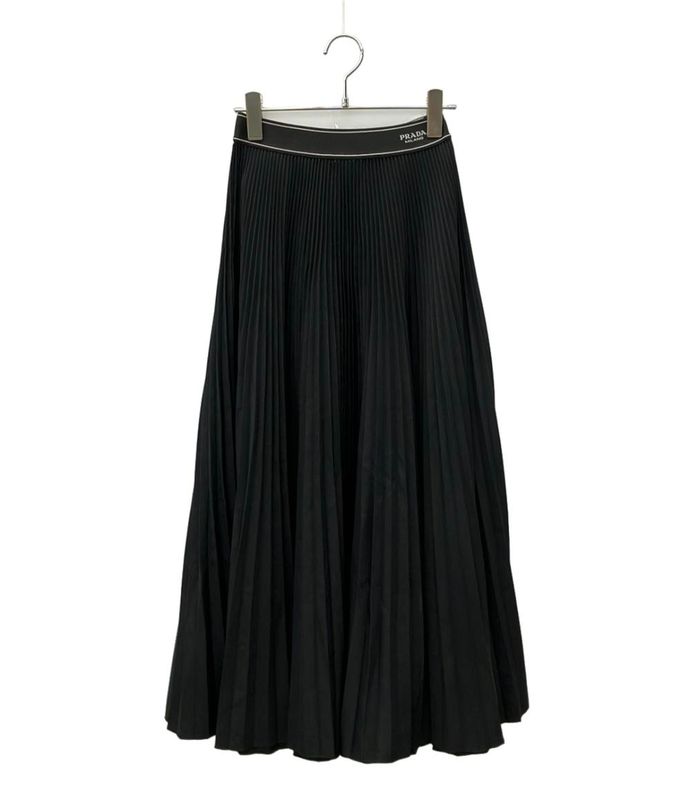 Prada Pleated Skirt Waist Logo Women's SIZE 40 (M) Prada
