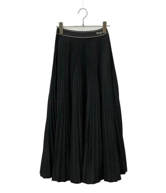 Prada Pleated Skirt Waist Logo Women's SIZE 40 (M) Prada