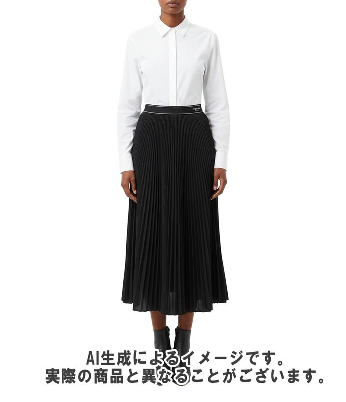 Prada Pleated Skirt Waist Logo Women's SIZE 40 (M) Prada
