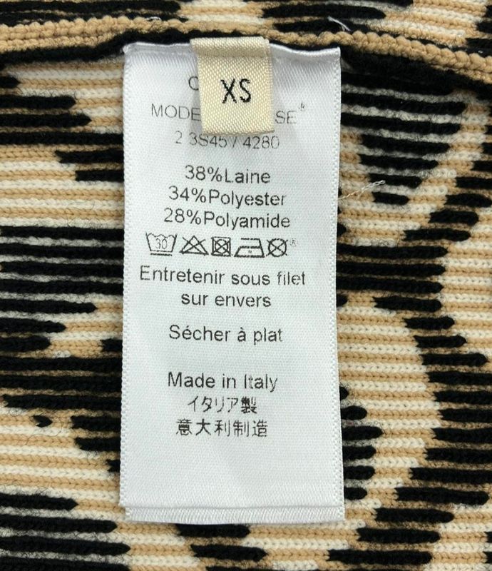 Celine Long Sleeve Knit Leopard Pattern Women's SIZE XS Celine