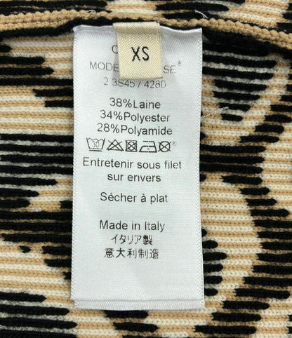 Celine Long Sleeve Knit Leopard Pattern Women's SIZE XS Celine