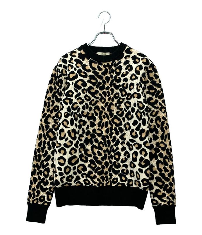 Celine Long Sleeve Knit Leopard Pattern Women's SIZE XS Celine