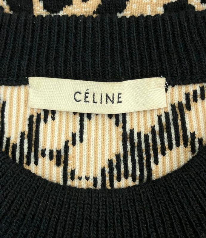 Celine Long Sleeve Knit Leopard Pattern Women's SIZE XS Celine
