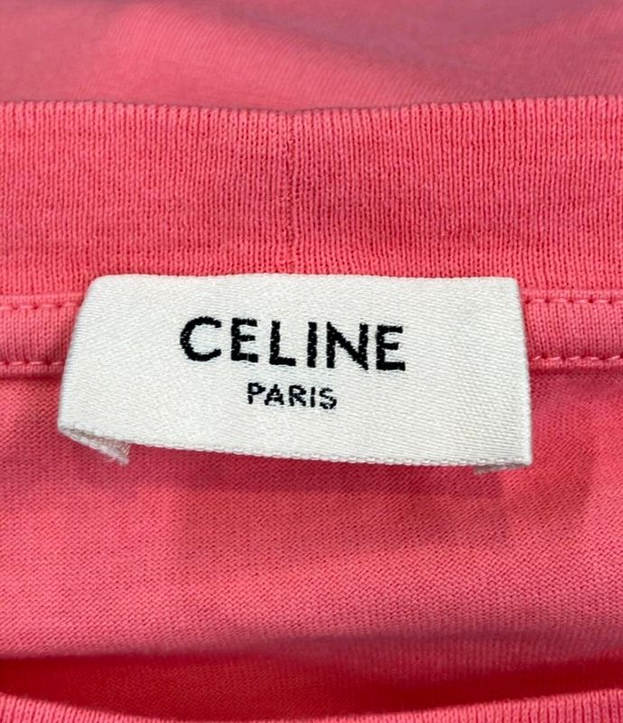 Celine Short Sleeve T-shirt Logo Men's Women's SIZE L Celine