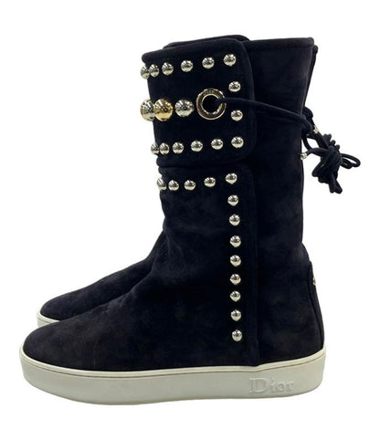 Christian Dior Mouton Boots Studded Women's SIZE 36 (M) Christian Dior