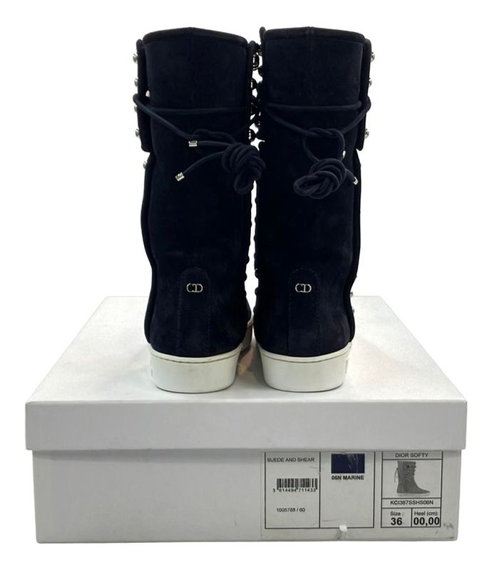 Christian Dior Mouton Boots Studded Women's SIZE 36 (M) Christian Dior