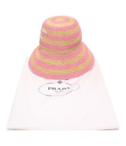 Prada Raffia Hat Striped Women's SIZE S Prada