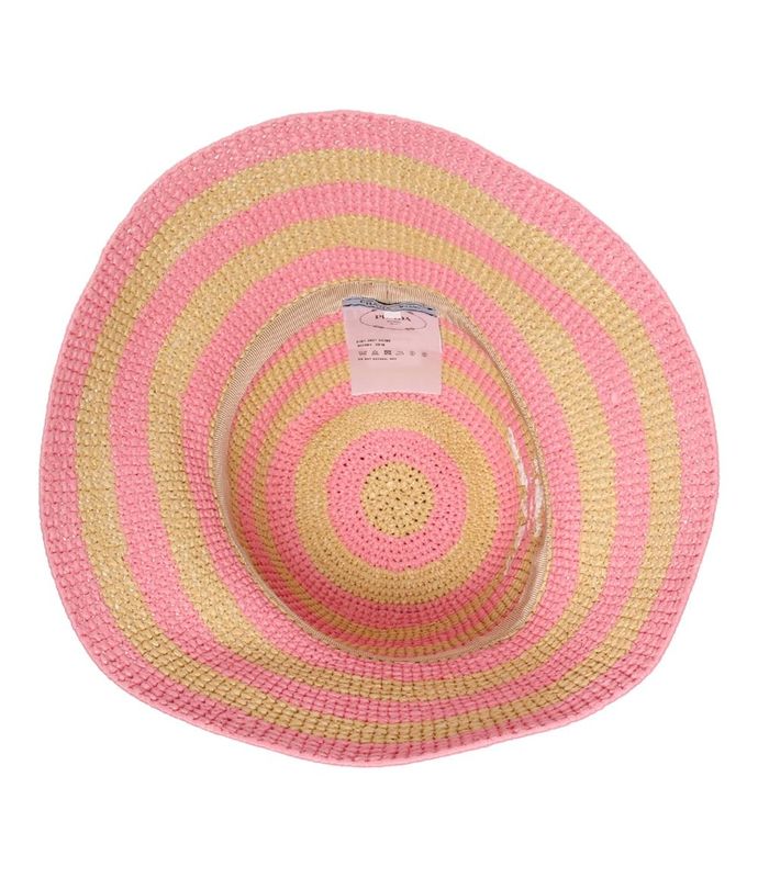 Prada Raffia Hat Striped Women's SIZE S Prada