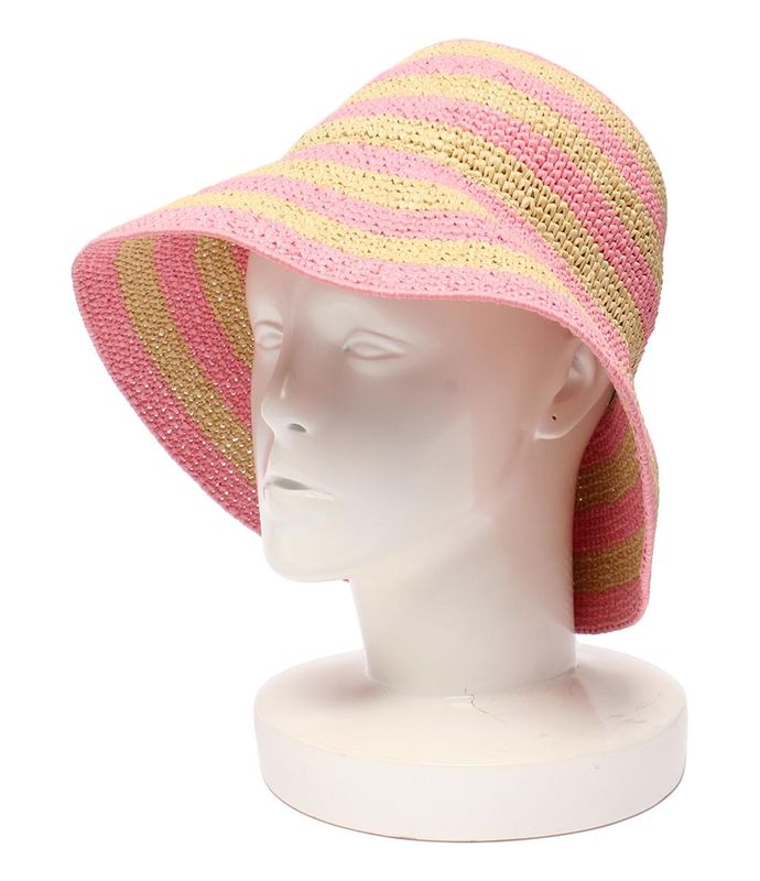 Prada Raffia Hat Striped Women's SIZE S Prada