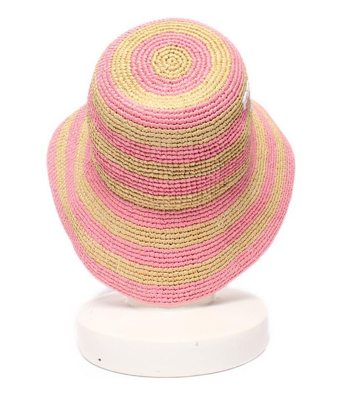 Prada Raffia Hat Striped Women's SIZE S Prada