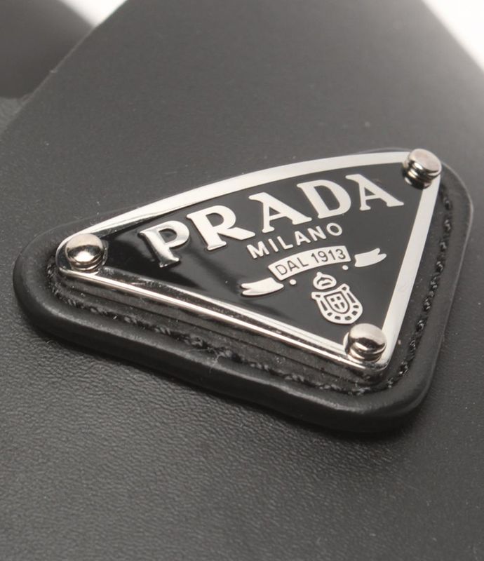 Prada Monolith Rubber Sandals Thick Sole 1x382n 3LKK Women's SIZE 37 23.5cm