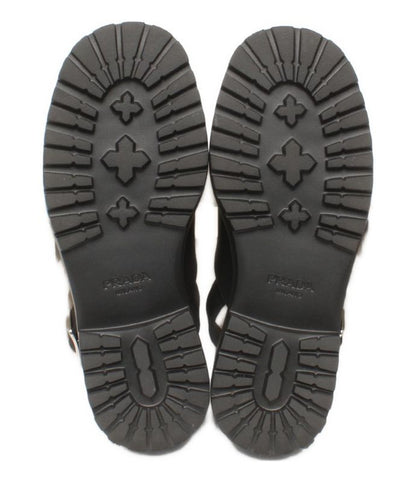 Prada Monolith Rubber Sandals Thick Sole 1x382n 3LKK Women's SIZE 37 23.5cm