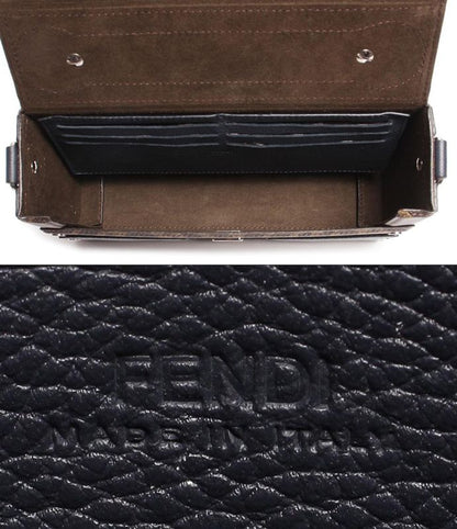 Fendi Crossbody Bag Shoulder Bag Ff Logo Silver Hardware Baguette Soft Trunk