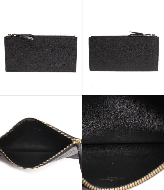 Louis Vuitton Chain Leather Wallet Gold Hardware Pochette Felicie M82477 Women