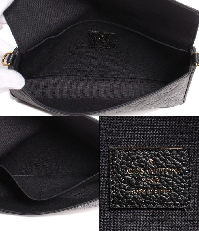 Louis Vuitton Chain Leather Wallet Gold Hardware Pochette Felicie M82477 Women