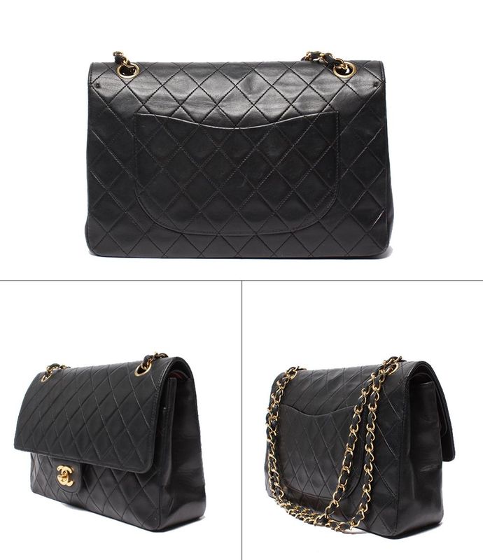 Chanel Chain Shoulder Bag W Chain Double Flap Gold Hardware Lambskin 0 Unit