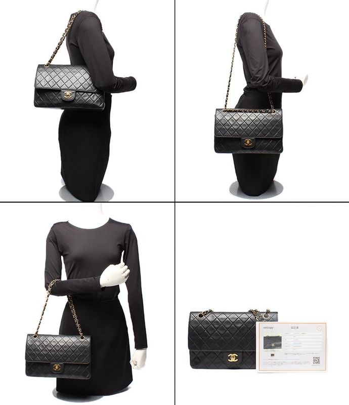 Chanel Chain Shoulder Bag W Chain Double Flap Gold Hardware Lambskin 0 Unit