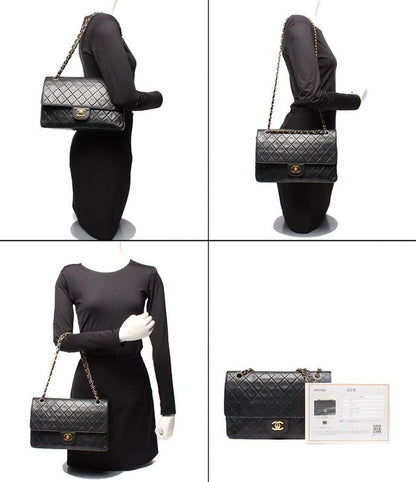 Chanel Chain Shoulder Bag W Chain Double Flap Gold Hardware Lambskin 0 Unit