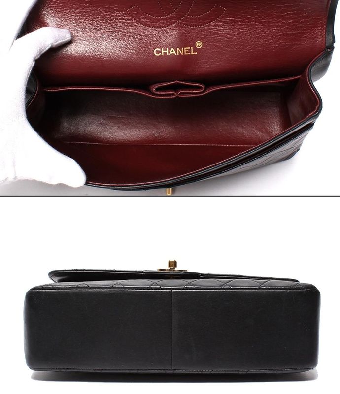 Chanel Chain Shoulder Bag W Chain Double Flap Gold Hardware Lambskin 0 Unit