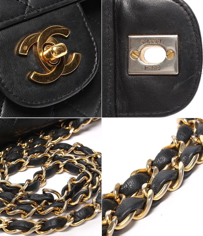 Chanel Chain Shoulder Bag W Chain Double Flap Gold Hardware Lambskin 0 Unit