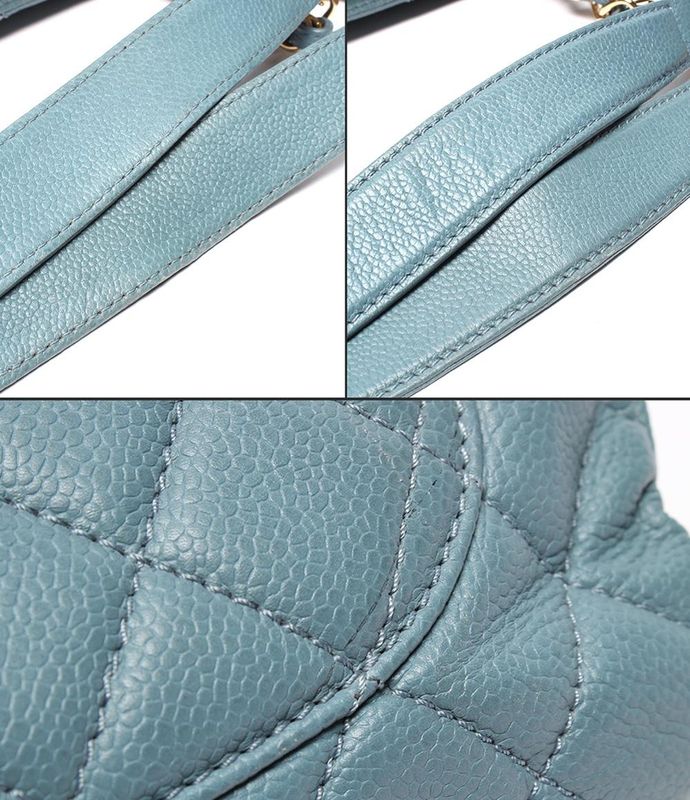 Chanel Gst Chain Tote Bag Caviar Skin Gold Hardware Shoulder Women's Chanel