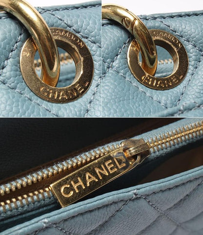Chanel Gst Chain Tote Bag Caviar Skin Gold Hardware Shoulder Women's Chanel