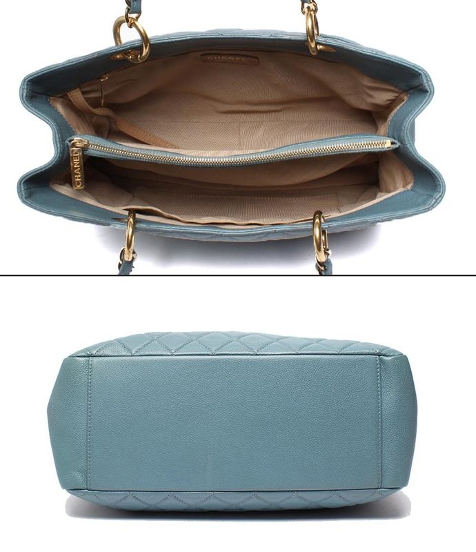 Chanel Gst Chain Tote Bag Caviar Skin Gold Hardware Shoulder Women's Chanel