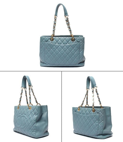 Chanel Gst Chain Tote Bag Caviar Skin Gold Hardware Shoulder Women's Chanel