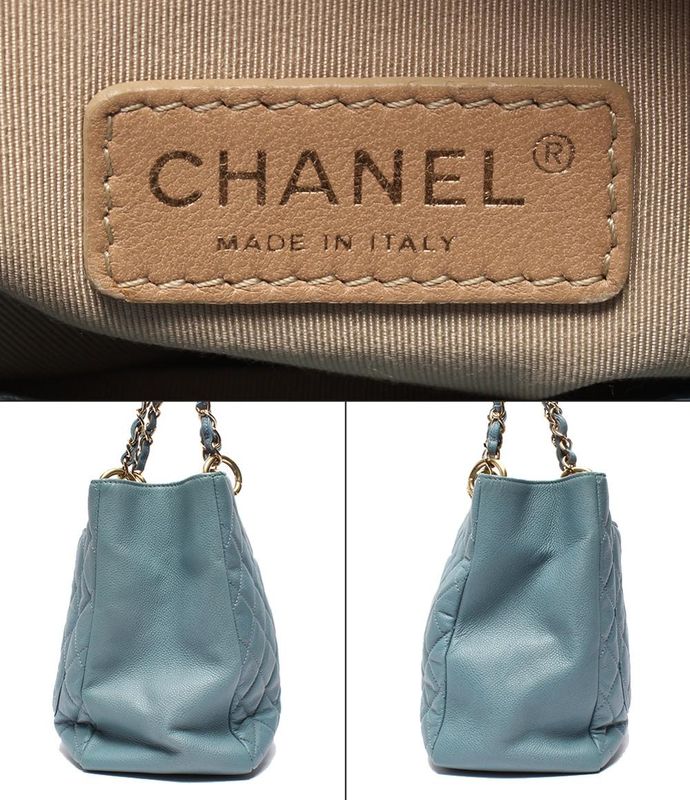 Chanel Gst Chain Tote Bag Caviar Skin Gold Hardware Shoulder Women's Chanel