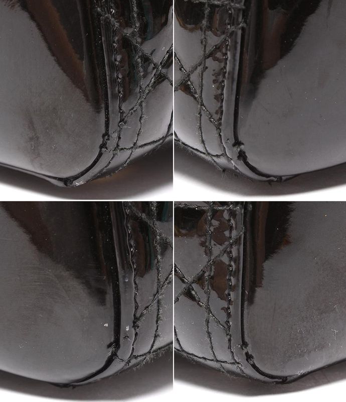 Christian Dior 2way Handbag Shoulder Bag Shoulder Patent Leather Lady Dior