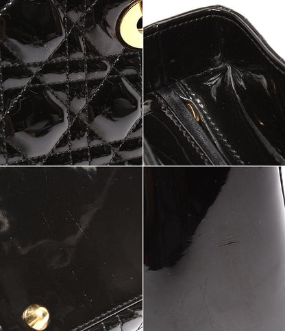 Christian Dior 2way Handbag Shoulder Bag Shoulder Patent Leather Lady Dior