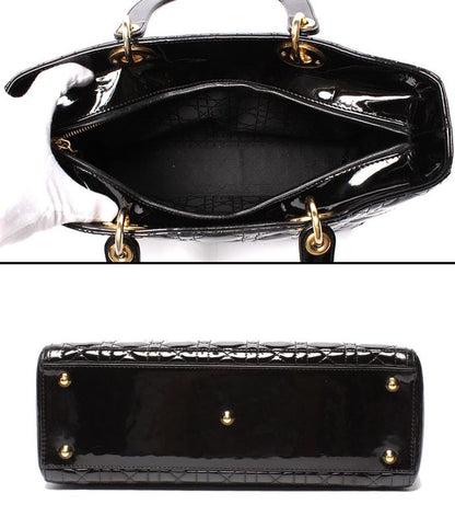 Christian Dior 2way Handbag Shoulder Bag Shoulder Patent Leather Lady Dior