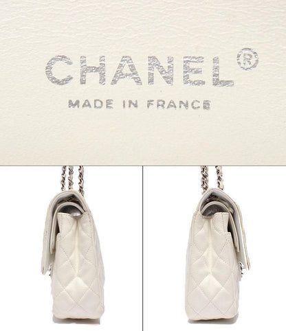 Chanel Shoulder Bag Shoulder Double Flap Double Chain Silver Hardware Caviar