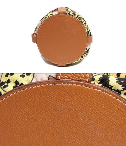 Hermes 2-Way Handbag Draw String X Engraved Silver Hardware Musardine Rose