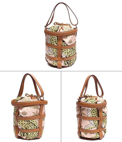 Hermes 2-Way Handbag Draw String X Engraved Silver Hardware Musardine Rose