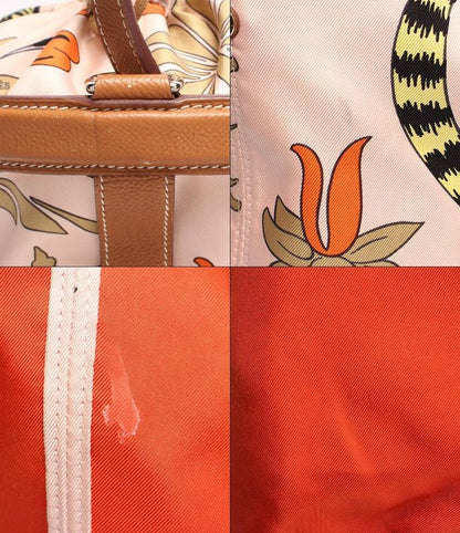 Hermes 2-Way Handbag Draw String X Engraved Silver Hardware Musardine Rose