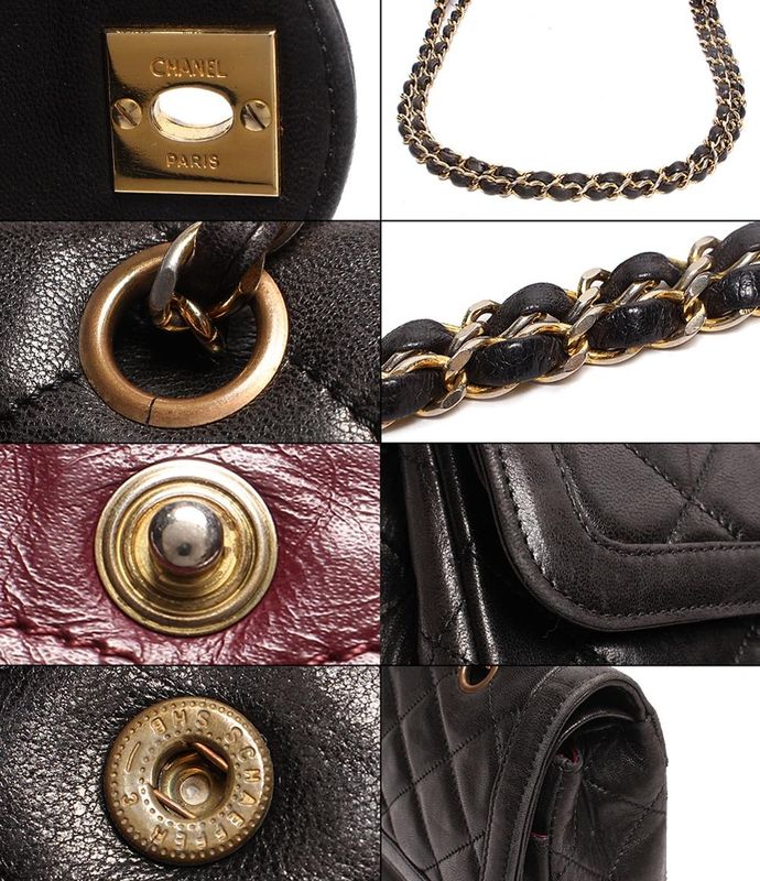 Chanel Chain Shoulder Bag Gold Hardware Women Chanel