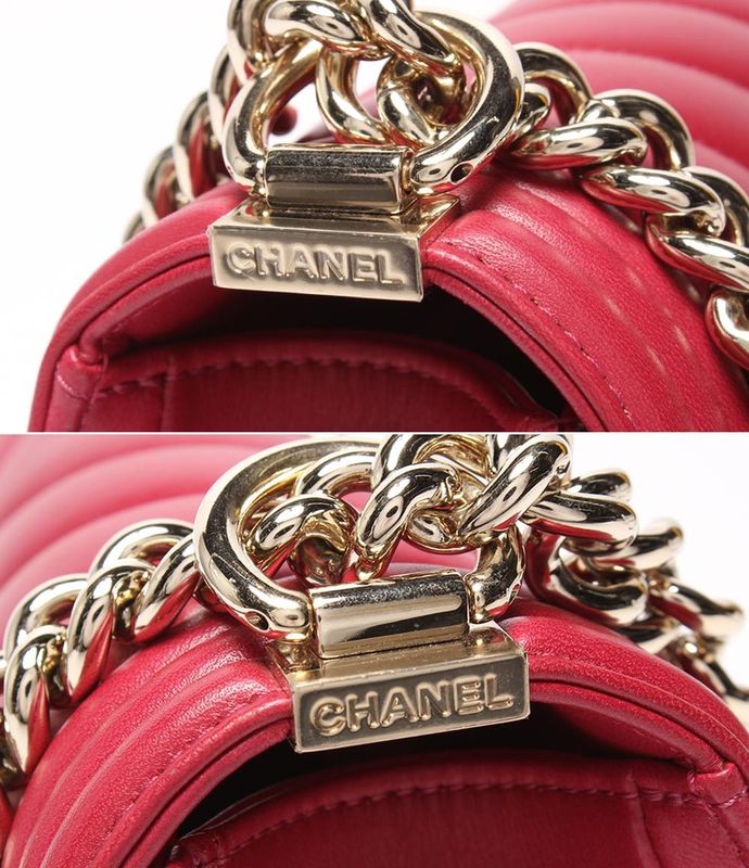 Chanel Chain Shoulder Bag Shoulder Gold Hardware Chevron V Stitch Lambskin Boy