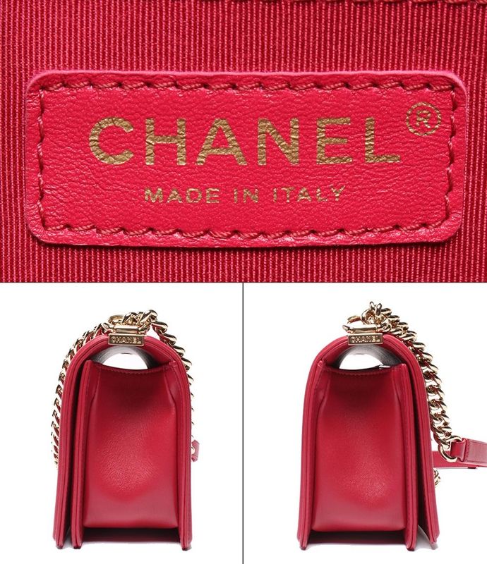 Chanel Chain Shoulder Bag Shoulder Gold Hardware Chevron V Stitch Lambskin Boy