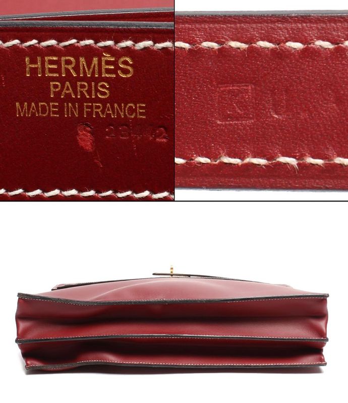 Hermes Business Bag Briefcase K Engraved Gold Hardware Kelly Depeche 38 Men's