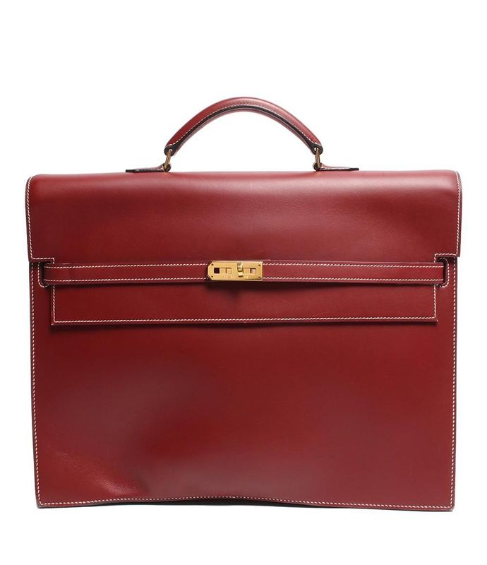 Hermes Business Bag Briefcase K Engraved Gold Hardware Kelly Depeche 38 Men's