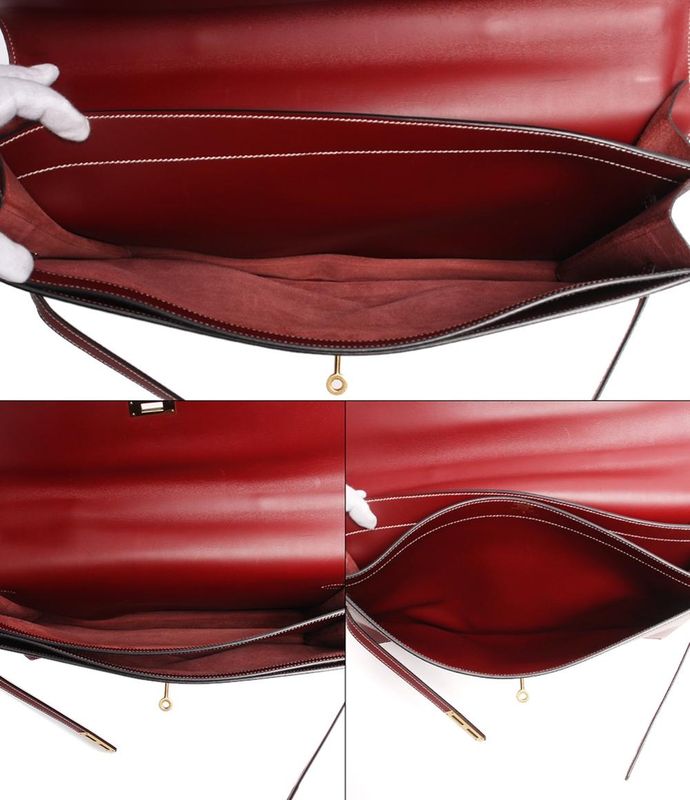 Hermes Business Bag Briefcase K Engraved Gold Hardware Kelly Depeche 38 Men's