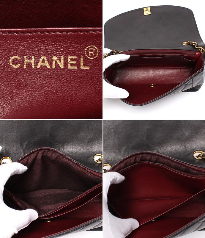 Chanel Chain Shoulder Bag Matelasse Gold Hardware Lambskin Single Crossbody