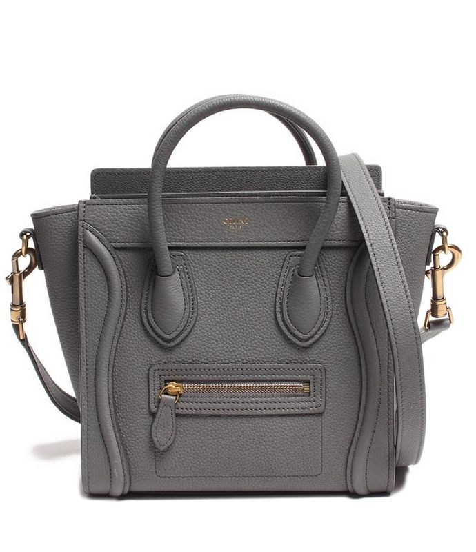 Celine 2way Leather Handbag Gold Hardware Luggage Nano Shopper Cole Women's